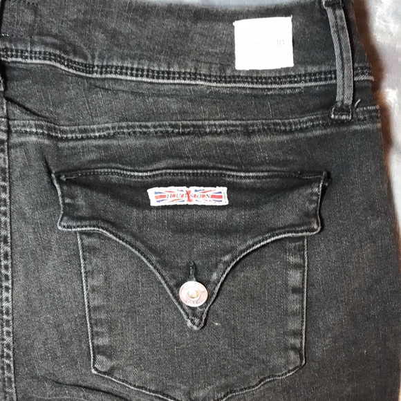 HUDSON Collin Midrise Bootcut Crop womens black denim jeans size 30 - Picture 3 of 15